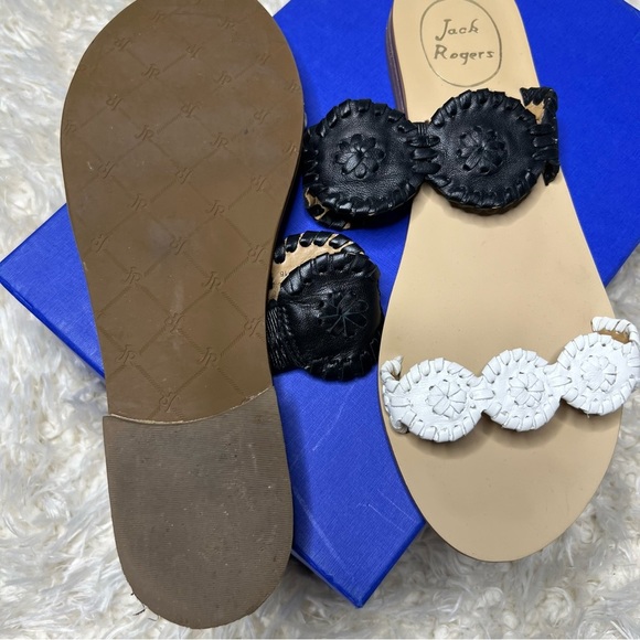 Jack Rodgers black and white Lauren sandal size 7.5 - Picture 4 of 7